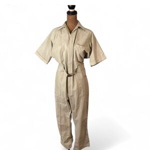 Vintage Tan Jumpsuit Size M
